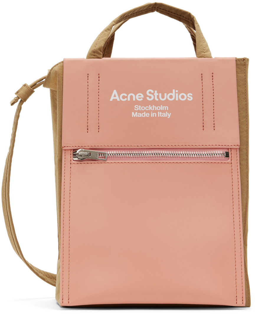 Acne Studios: ブラウン＆ピンク Papery トートバッグ | SSENSE 日本