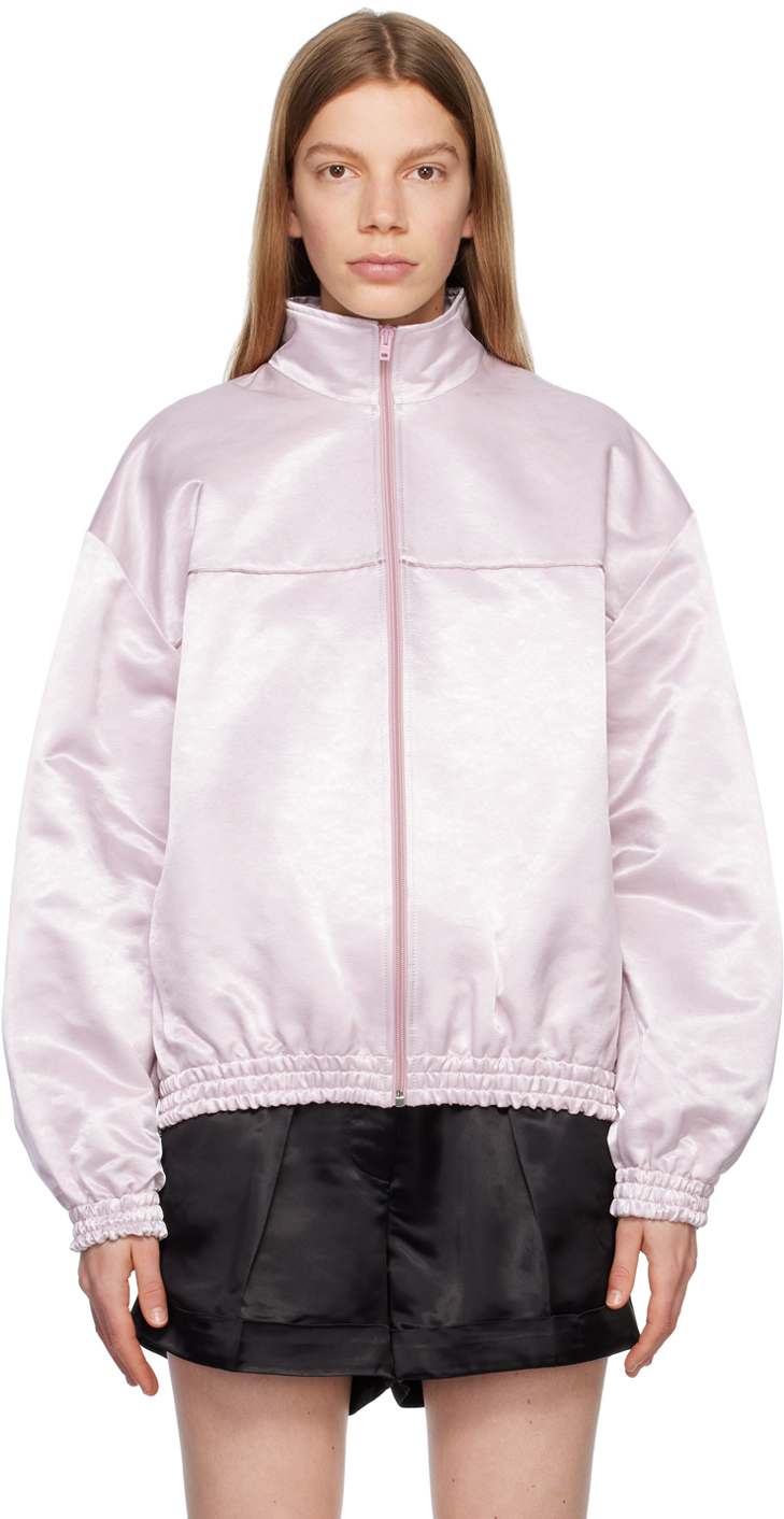 Acne Studios Pink Embroidered Bomber Jacket In Light Pink