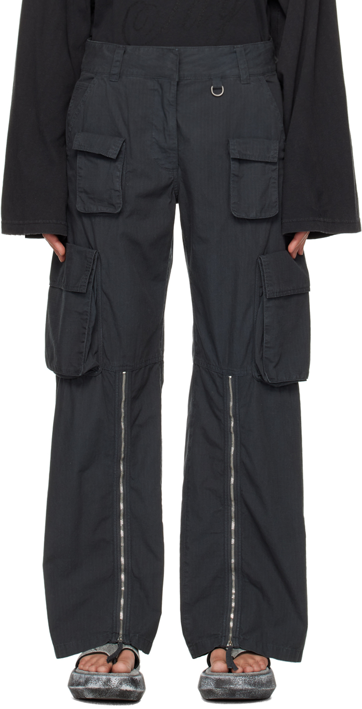 Acne Studios Gray Zip Gusset Trousers