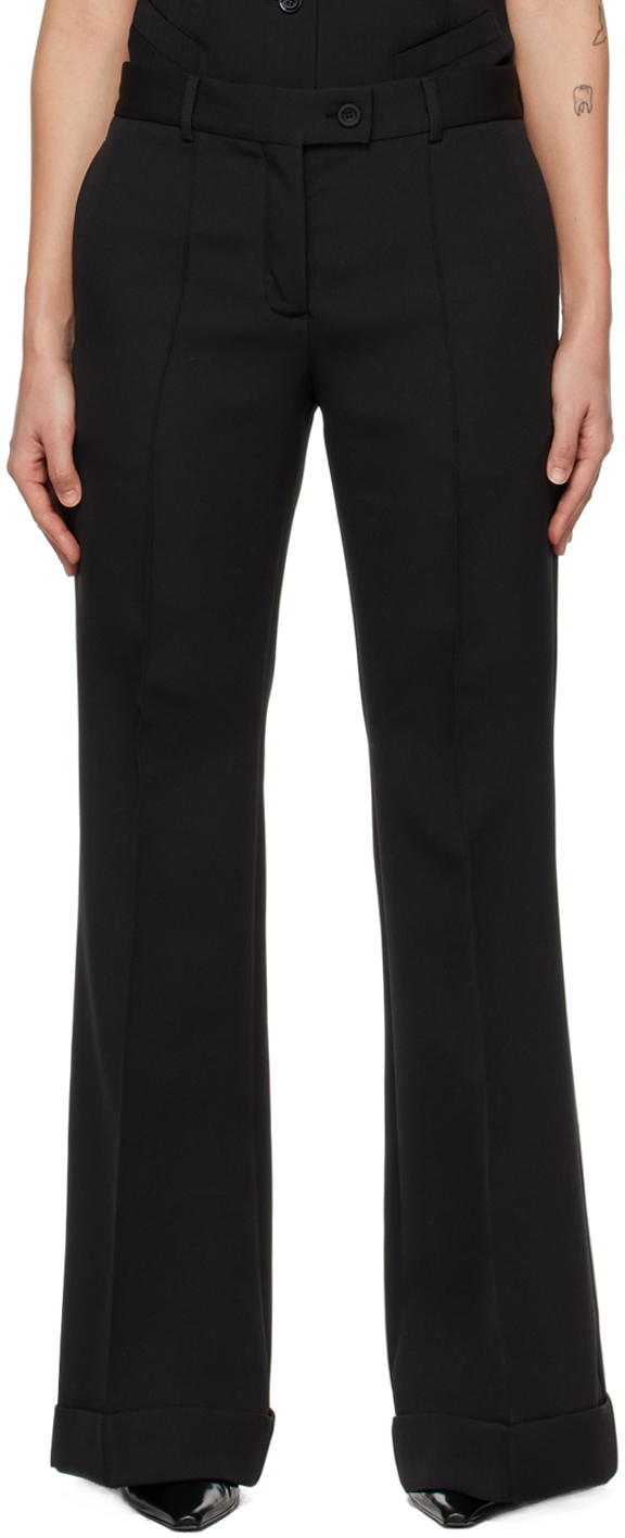 Black Pleated Trousers