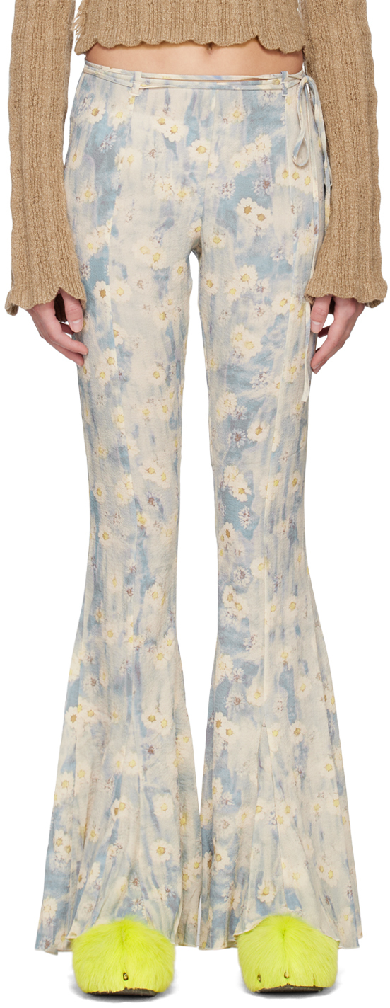 Acne Studios Blue Floral Trousers