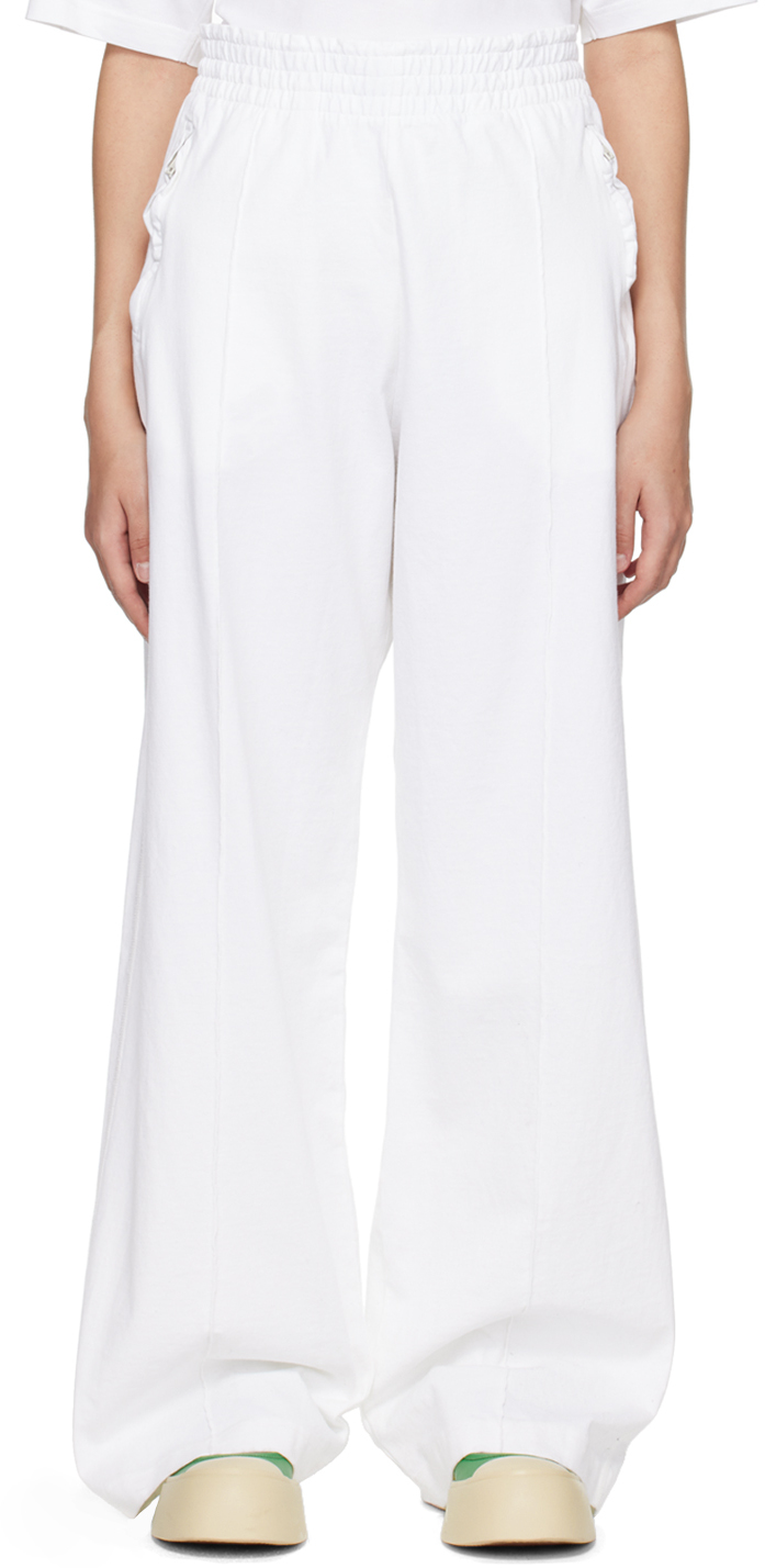 Acne Studios White Relaxed Trousers In Optic White