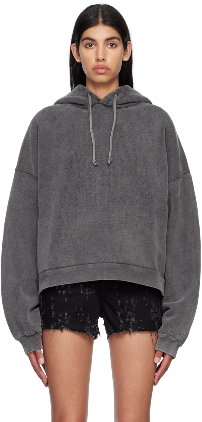 Acne Studios: Gray Relaxed-Fit Hoodie | SSENSE