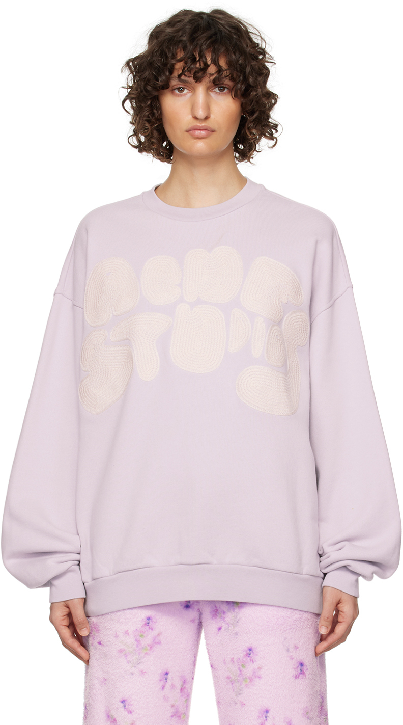 Acne Studios Purple Embroidered Sweatshirt