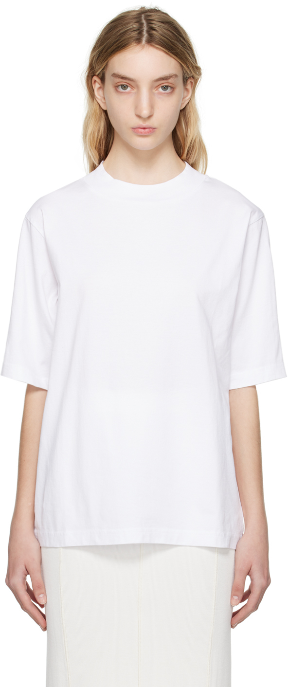 Acne Studios White Crewneck T-shirt In Optic White