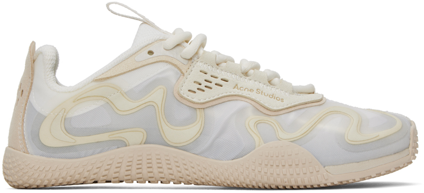 Acne Studios Off-white Ribbon Sneakers In Multi White