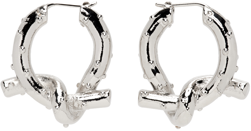 Acne Studios Silver Knot Earrings
