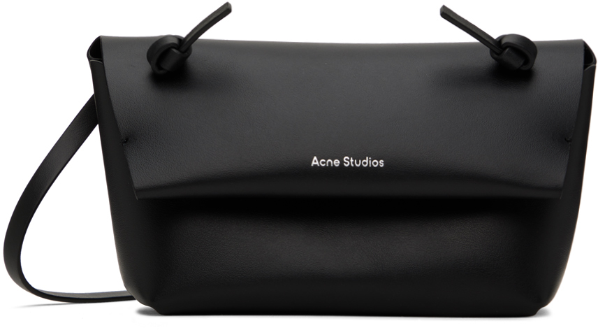 Acne Studios Leather Shoulder Bag In Black