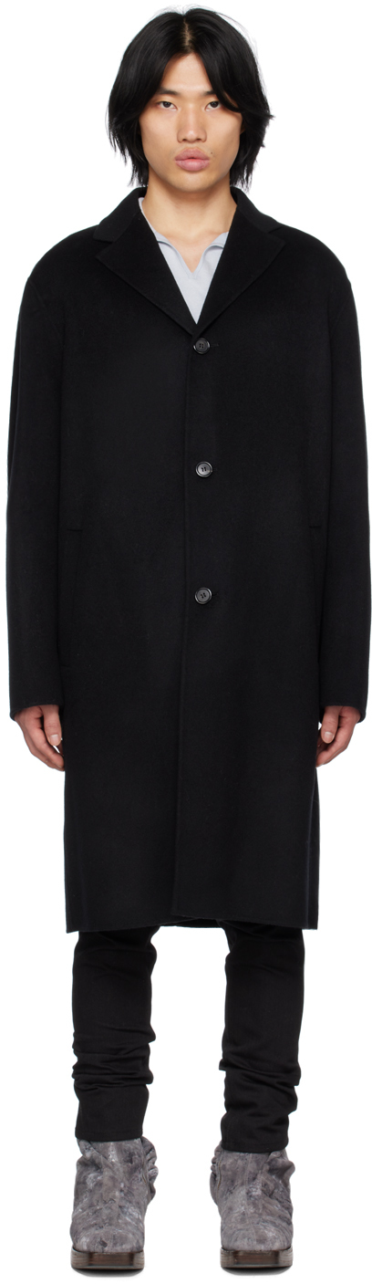 Acne Studios Black Single-breasted Coat In 900 Black