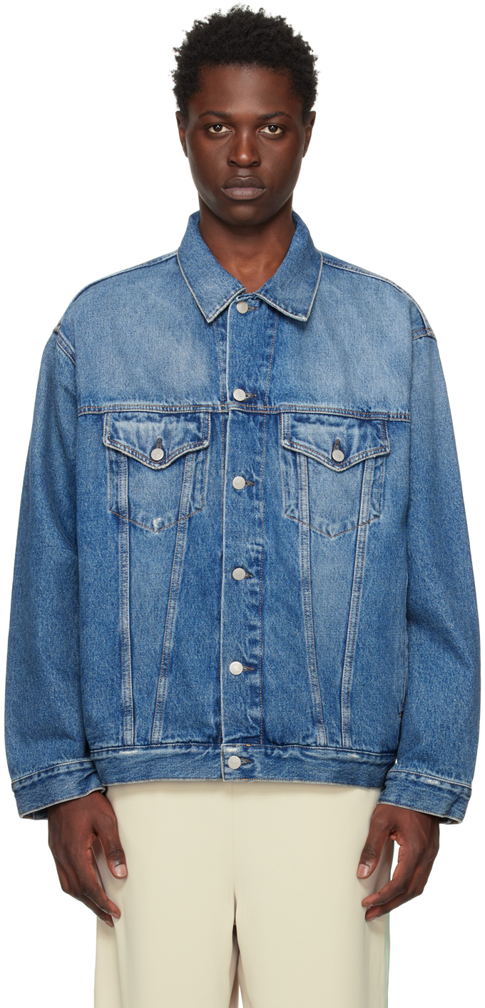 Acne Studios Jam Slim Fit Washed Denim Jacket, $280 | MR PORTER | Lookastic
