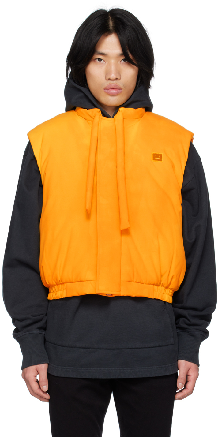 Acne Studios Orange Heat-reactive Waistcoat In Cnk Orange/yellow