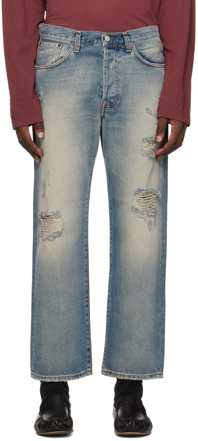 Acne Studios Blue Distressed Jeans