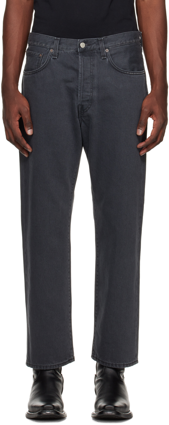 Acne Studios Gray Relaxed Fit Jeans In Cum Dark Grey/grey