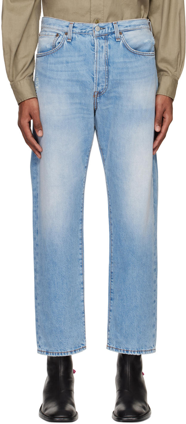 Blue Relaxed-Fit Jeans