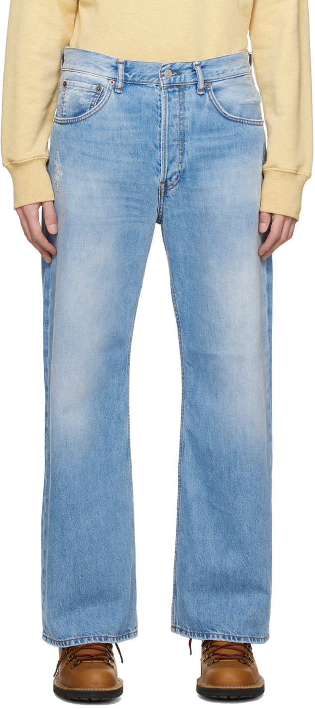 Acne Studios: Blue Loose Fit Jeans | SSENSE