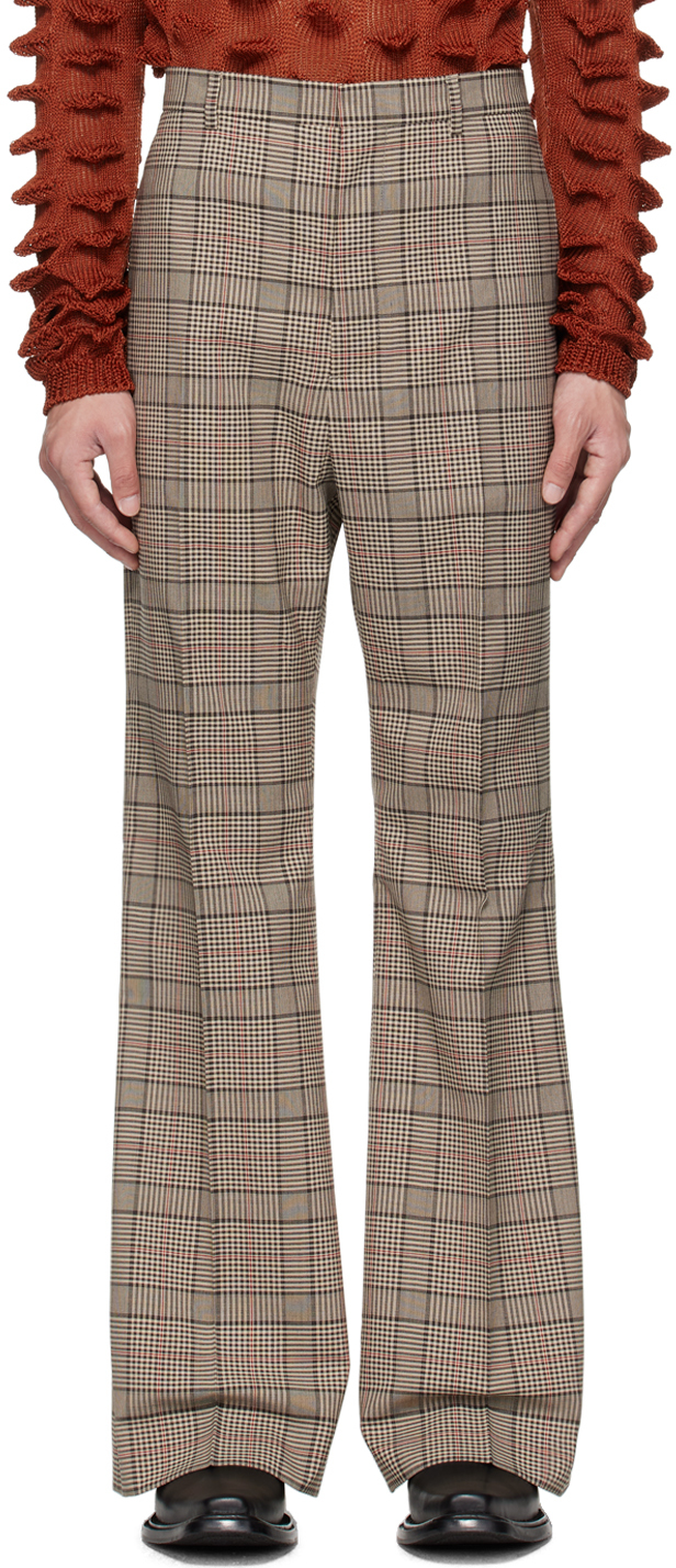 Acne Studios: Brown Tailored Trousers | SSENSE Canada