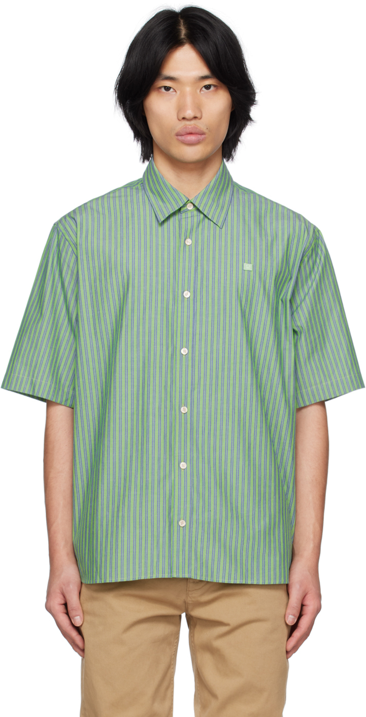 Acne Studios Green Stripe Shirt