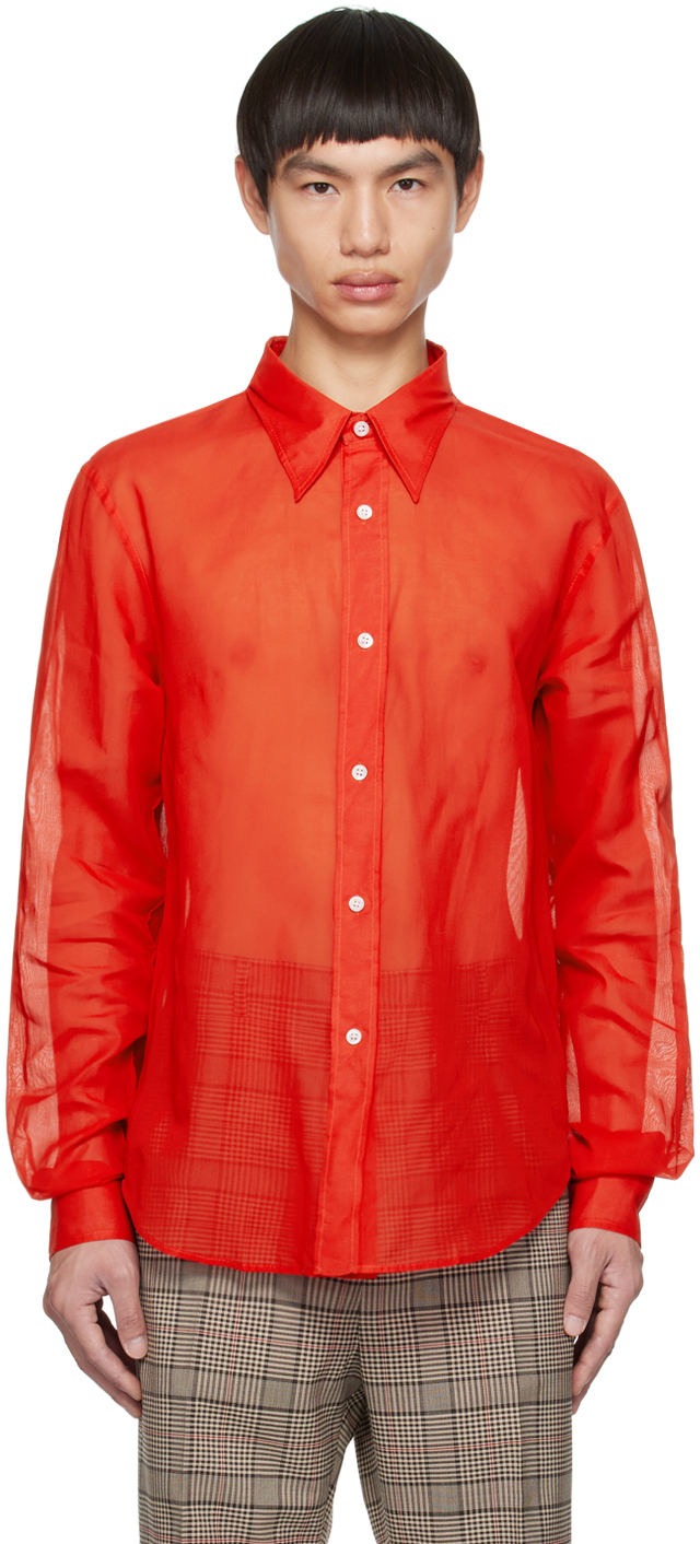 Red Button-Up Shirt