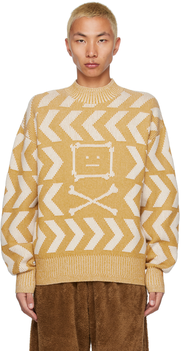 Acne Studios: Yellow Crewneck Sweater | SSENSE