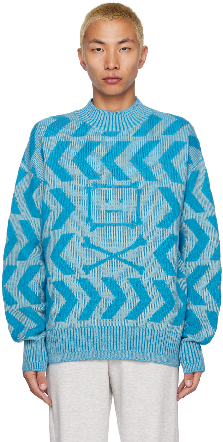 Acne Studios Blue Pattern Sweater