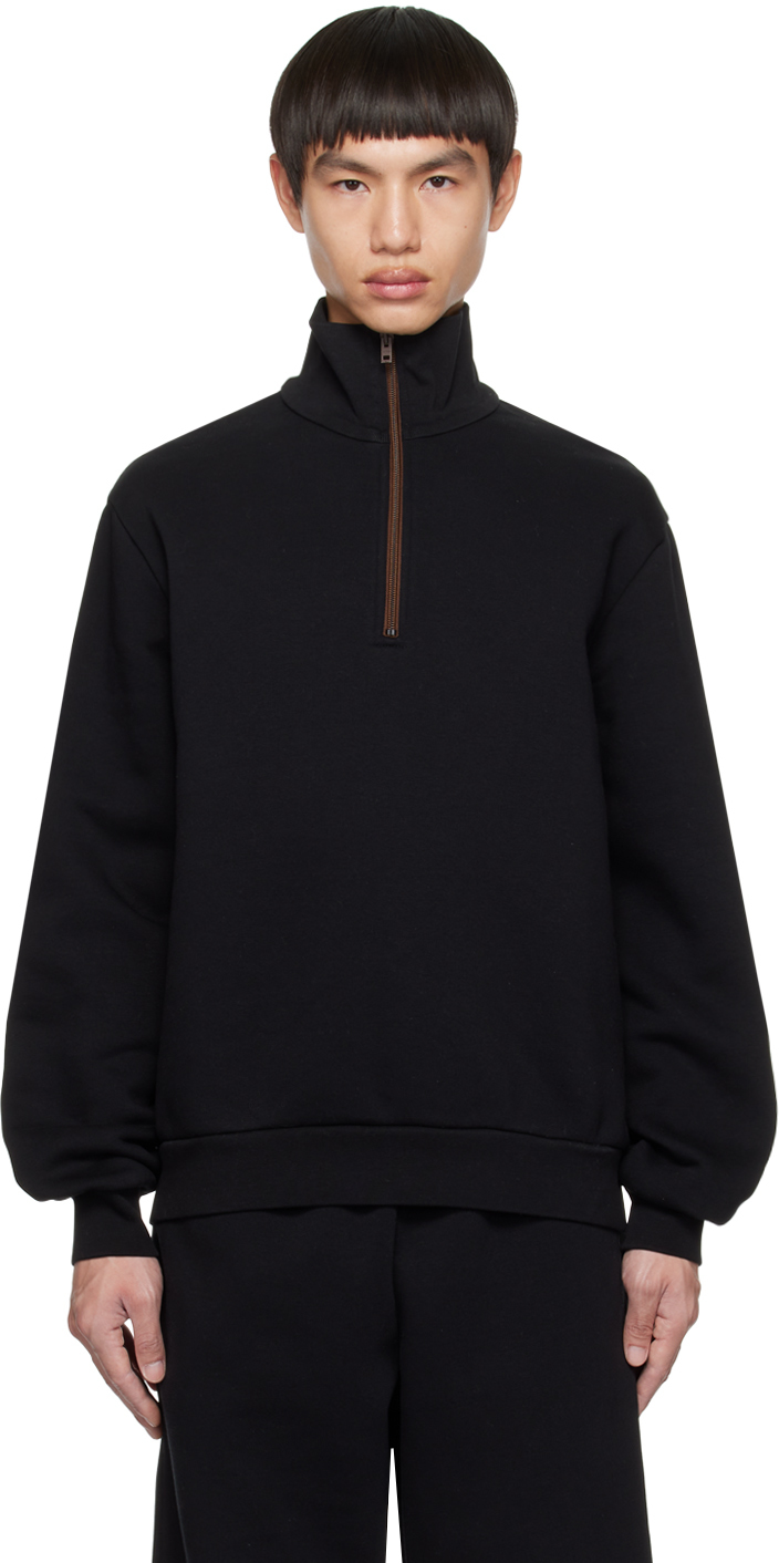 Black Half-Zip Sweatshirt