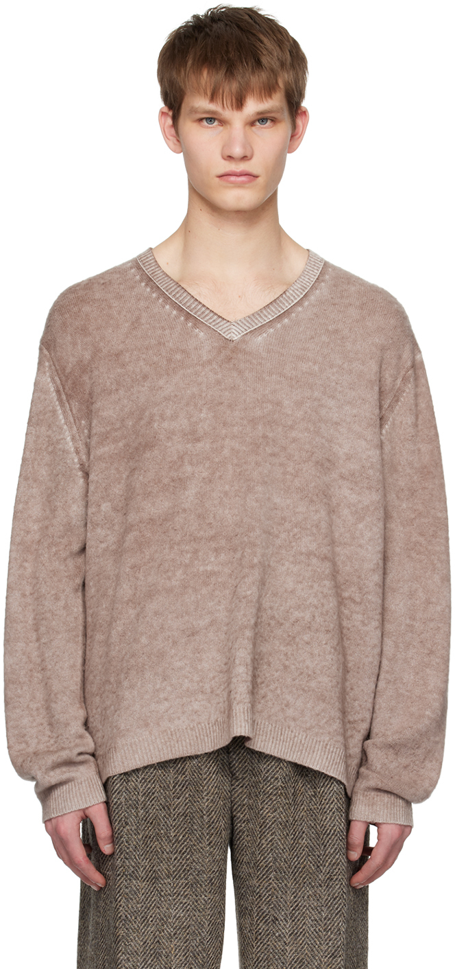 Acne Studios Wool-blend Sweater In Cqi Antique White