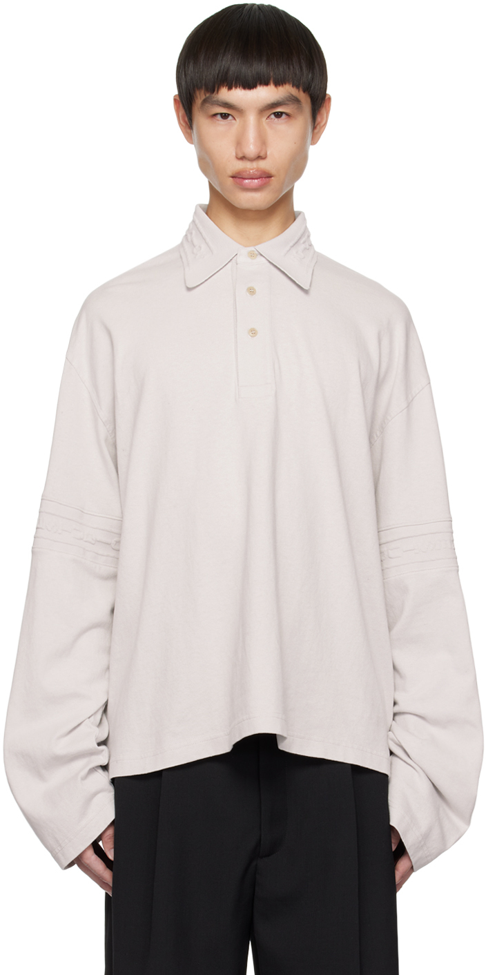 Acne Studios Off-White Embossed Polo