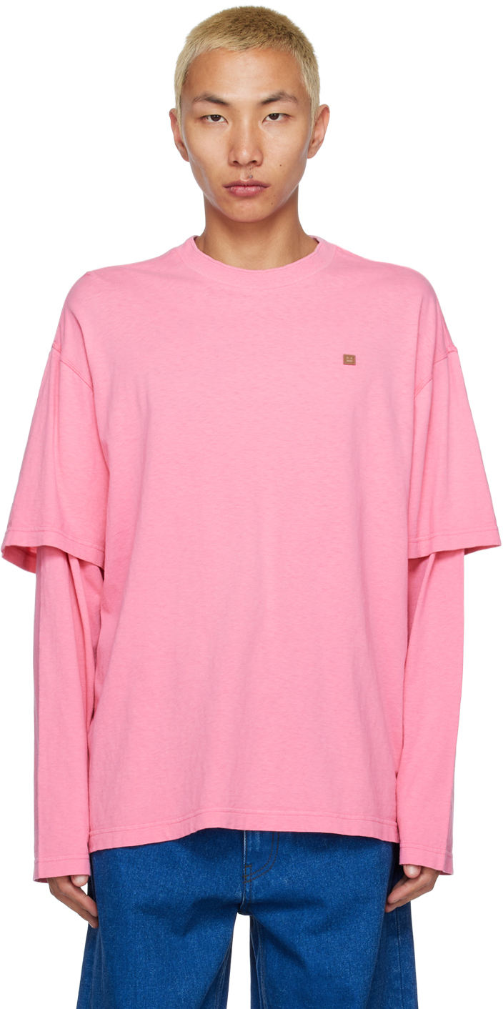 Acne Studios Pink Embroidered T-Shirt