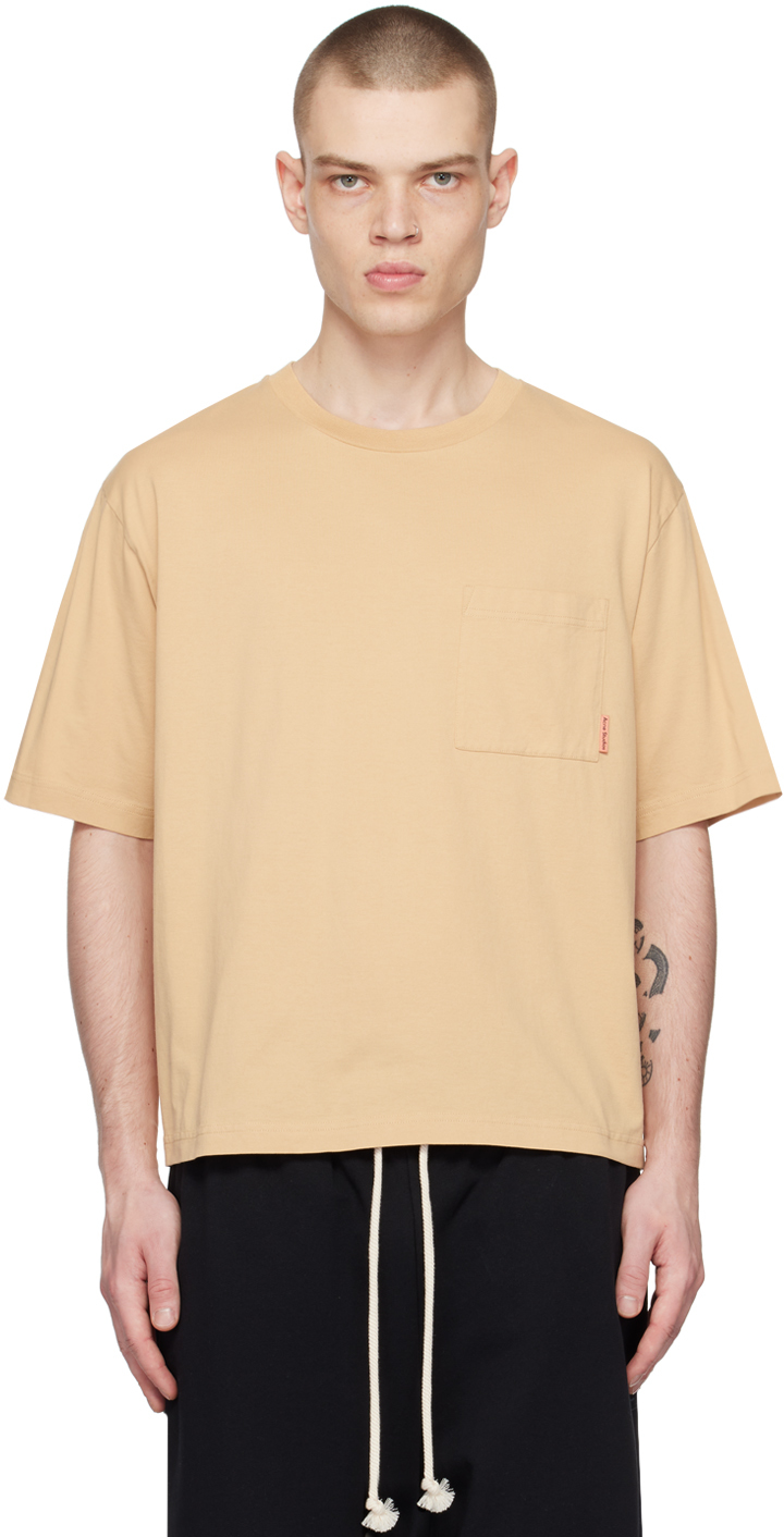 Tan Patch Pocket T-Shirt by Acne Studios on Sale