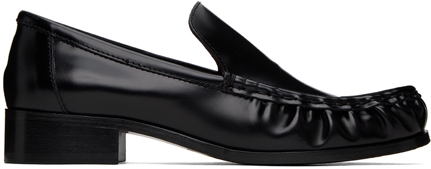 Acne Studios Men Leather Loafers In 227 Black