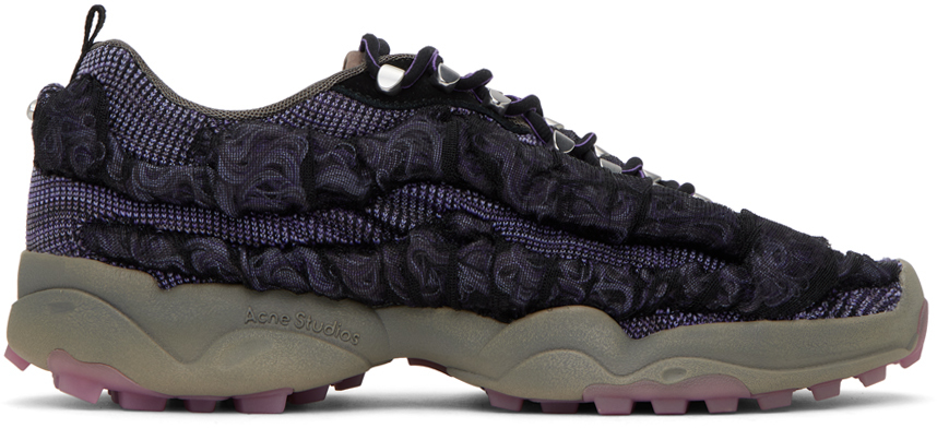 Acne Studios Purple & Black Bubba Sneakers In 173 Dark Purple/blac