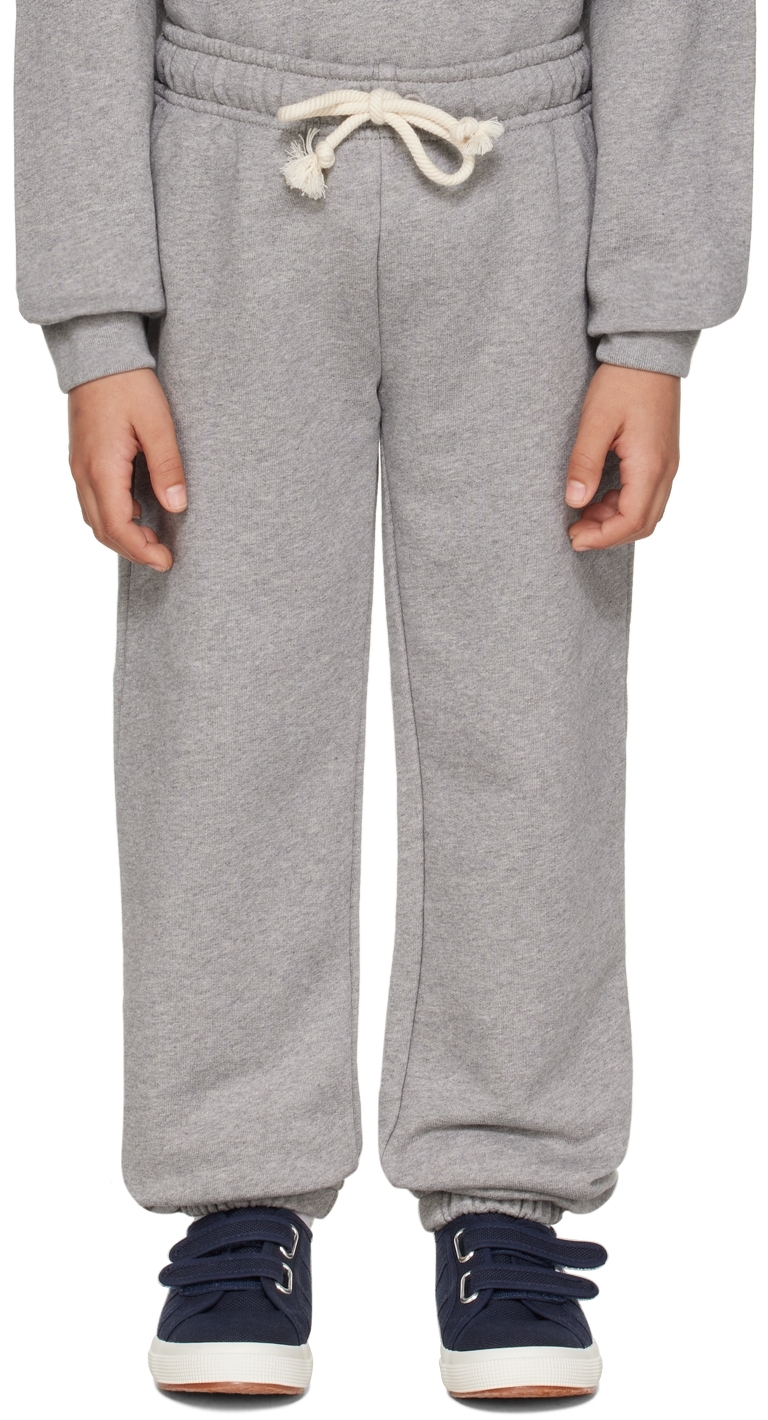 Shop Acne Studios Kids Gray Patch Lounge Pants In Light Grey Melange