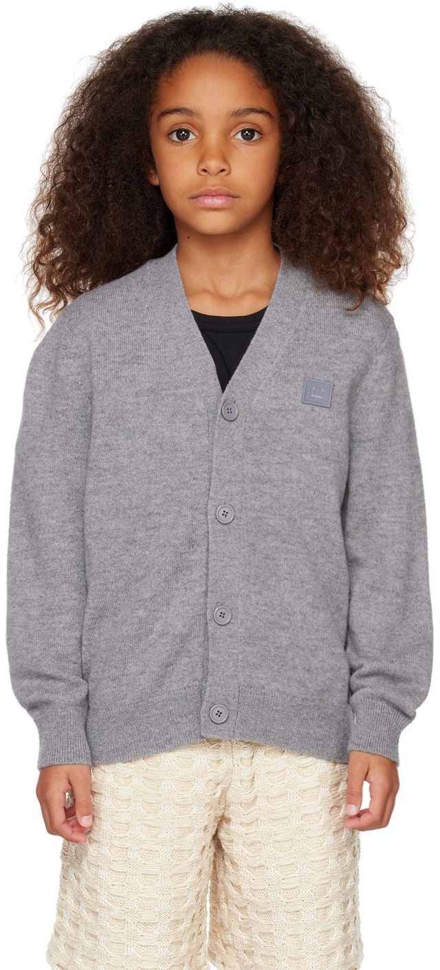 Kids Gray Patch Cardigan by Acne Studios | SSENSE Canada