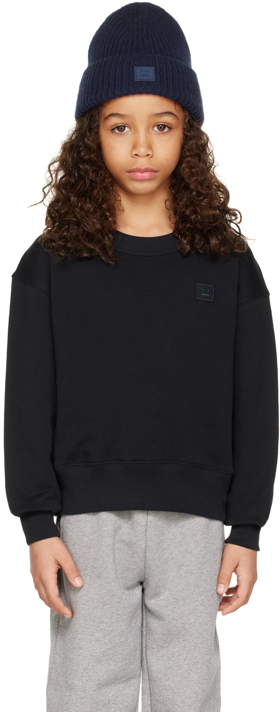 Acne Studios Kids Black Patch Sweatshirt