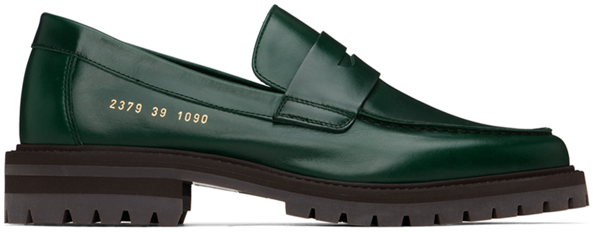 Common projects discount loafers green