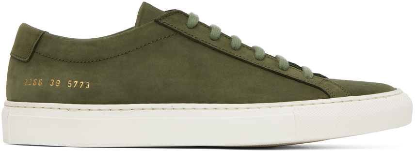 Common Projects Khaki Achilles Trainers In 5773 Army Green