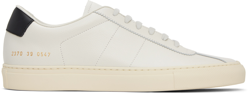 Common Projects: White & Black Tennis 77 Sneakers | SSENSE Canada