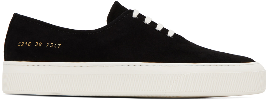 Common Projects Black Four Hole Sneakers 