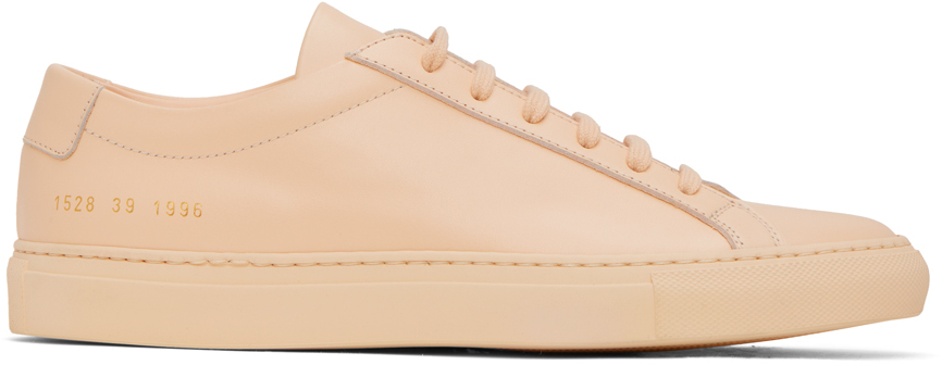 Common Projects Beige Original Achilles Low Sneakers In 1996 Apricot