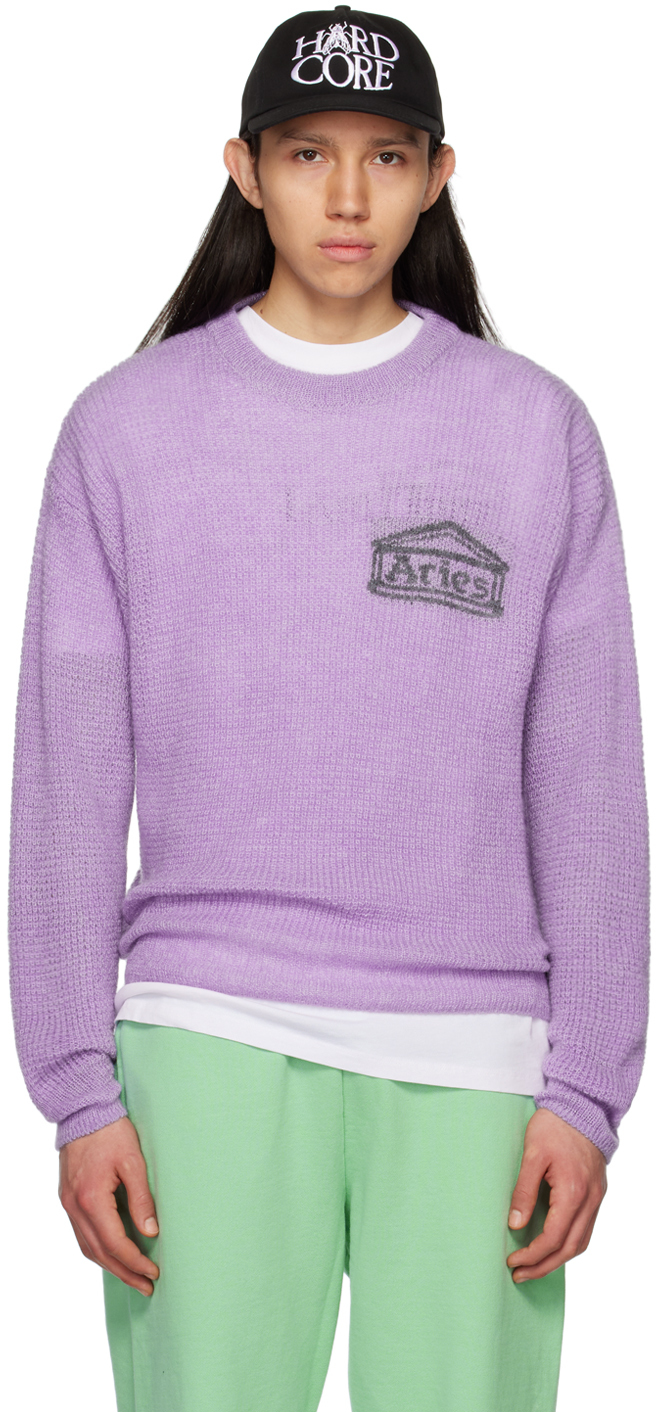 Aries Purple Printed Sweater