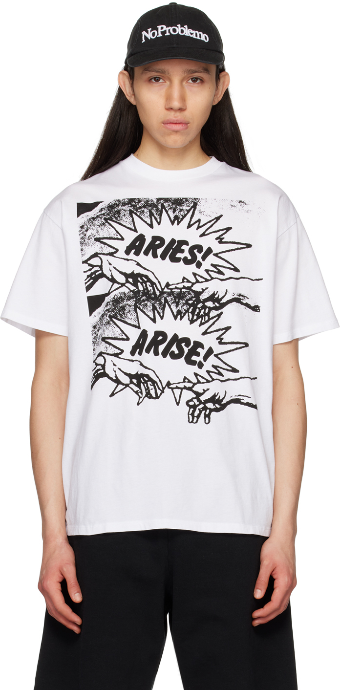 Aries White Connecting T-Shirt