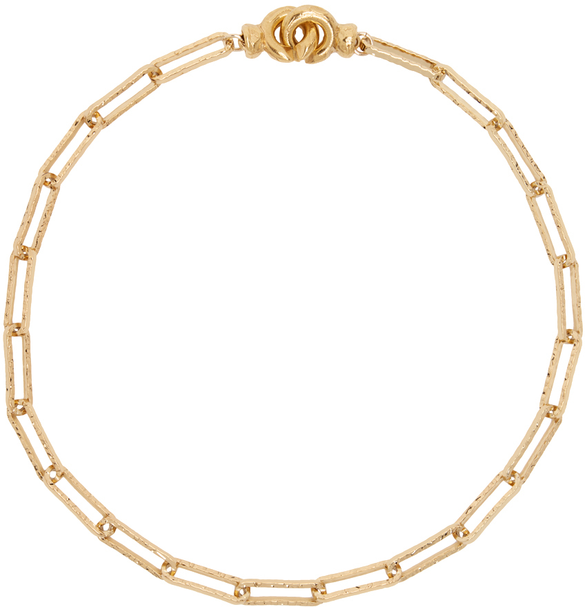 ALIGHIERI GOLD 'THE MOLTEN LINK LAYER' NECKLACE