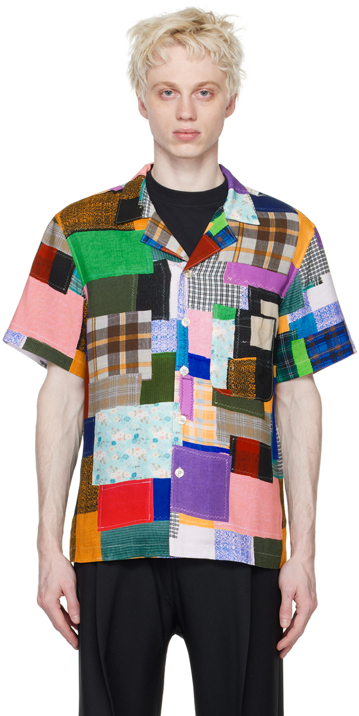 Stockholm Surfboard Club Camp-collar Printed Woven Shirt In Multi