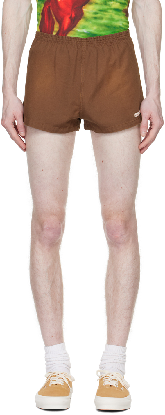 STOCKHOLM SURFBOARD CLUB BROWN PATCH SHORTS