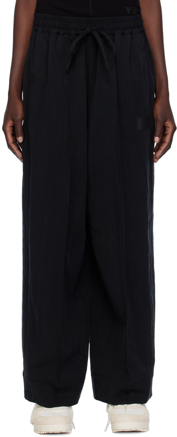 Y-3 Black Pinched Seam Trousers