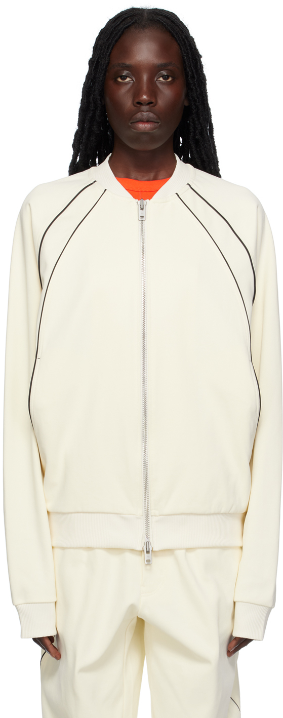 Y-3 Off-white Zip Jacket In Cream White