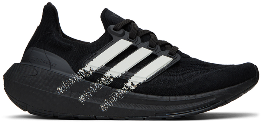 Shop Y-3 Black Ultraboost Light Sneakers In Black-white/black-wh