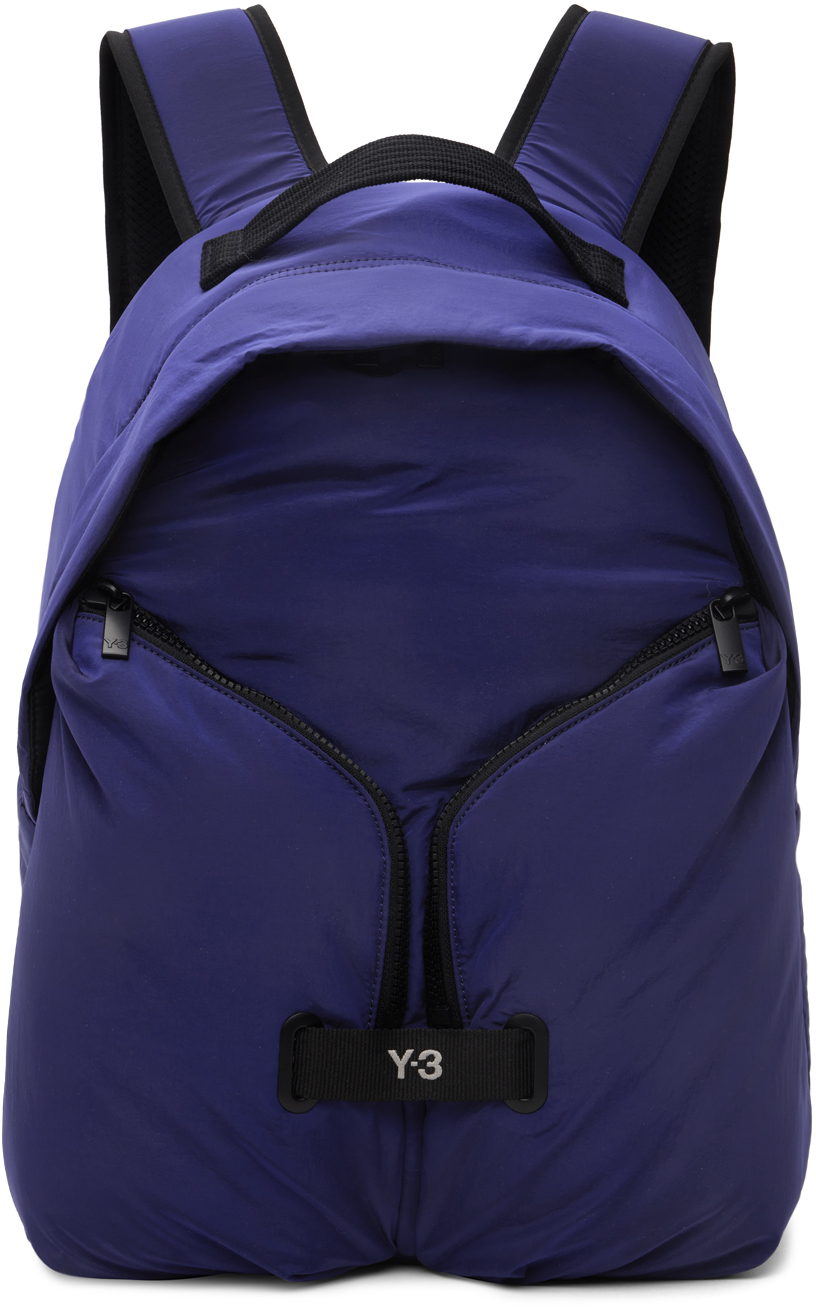 Y-3 Blue Tech Backpack In Blue Rush