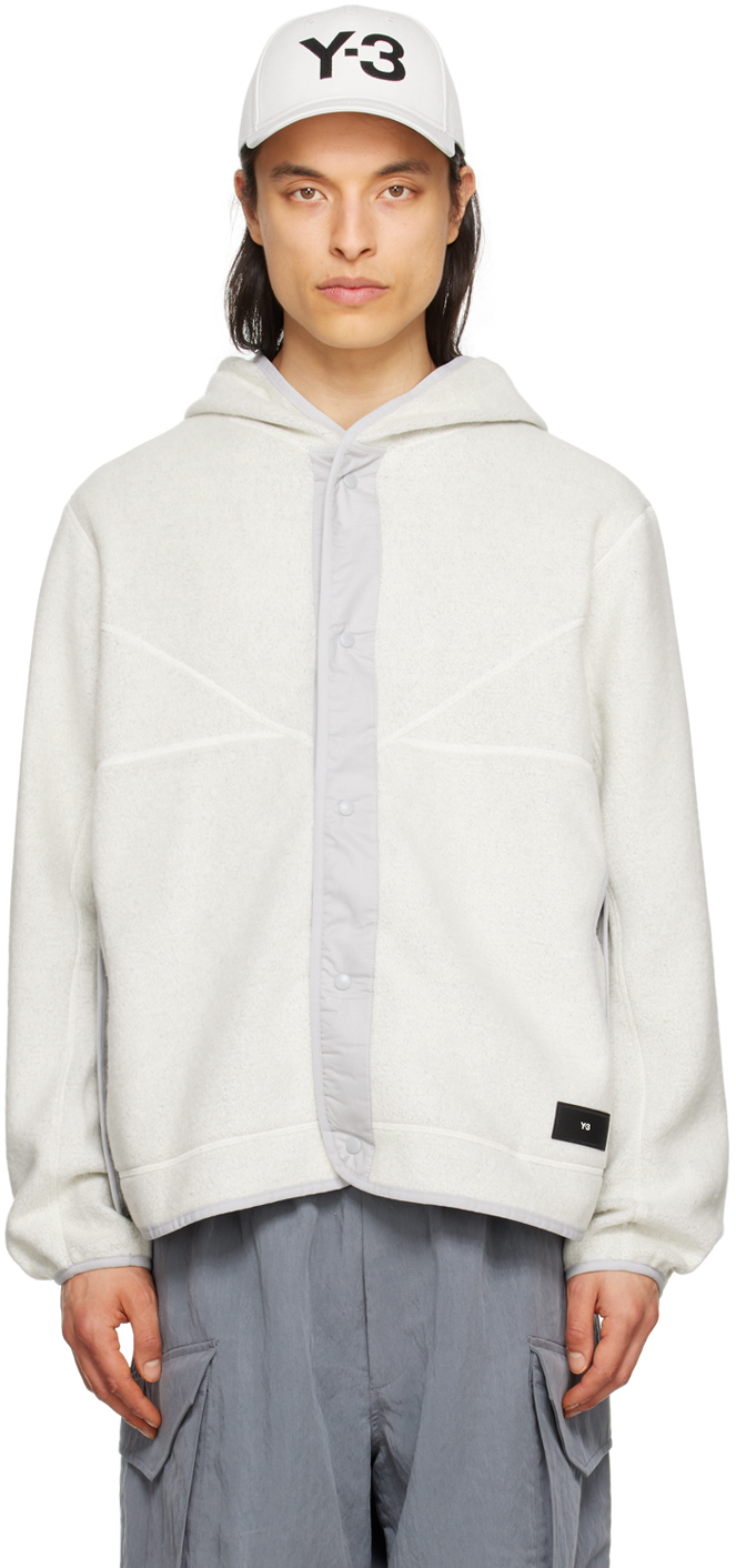 Y-3 Off-white Vented Hoodie In Cream White
