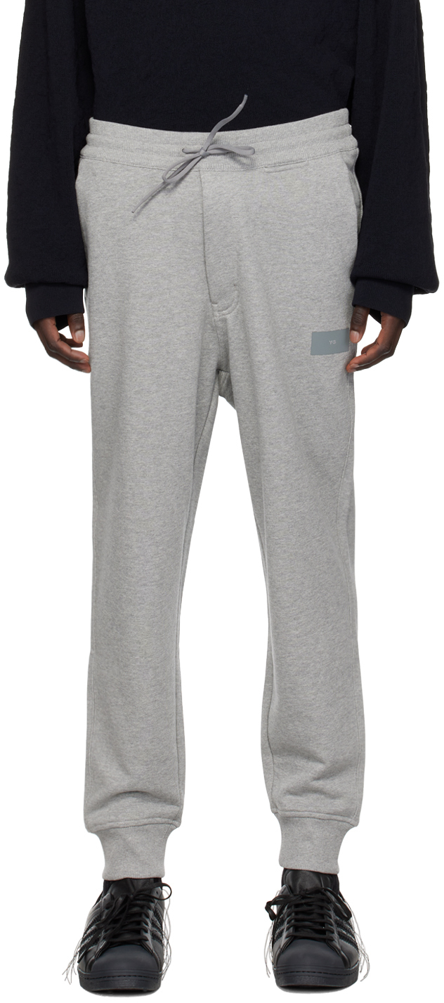 Shop Y-3 Gray Loose-fit Sweatpants In Medium Grey Heather